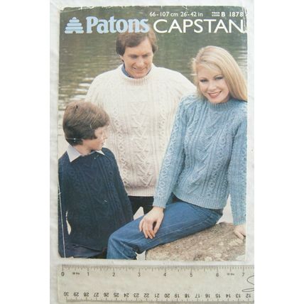 1981 Patons 1878 family sweaters, aran