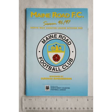 1997 programme Maine Road FC v. Eastwood Hanley
