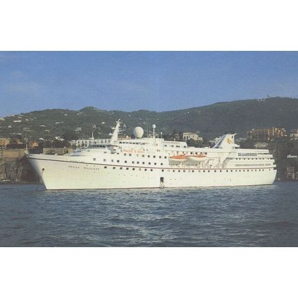 MS Ocean Majesty Page & Moy Cruise Ship Lines Advertising Postcard