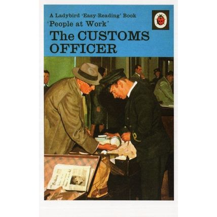 The Customs Airport Officer Ladybird First Edition Book Postcard
