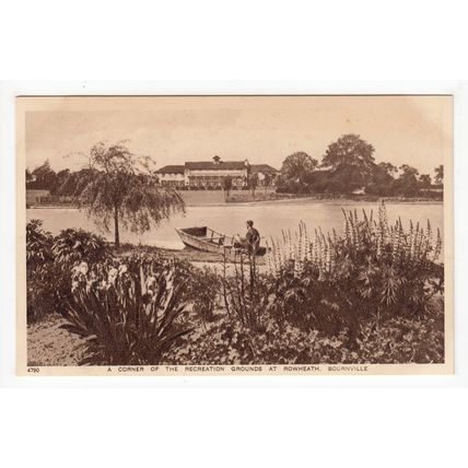 A Corner of the Recreation Ground Rowheath Bournville Postcard Warwickshire