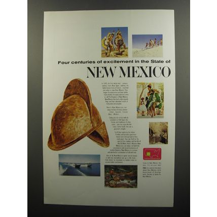 1966 New Mexico Tourism Ad - Four centuries of excitement