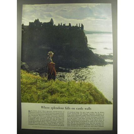 1953 British Travel Association Ad - Where splendour falls on castle walls