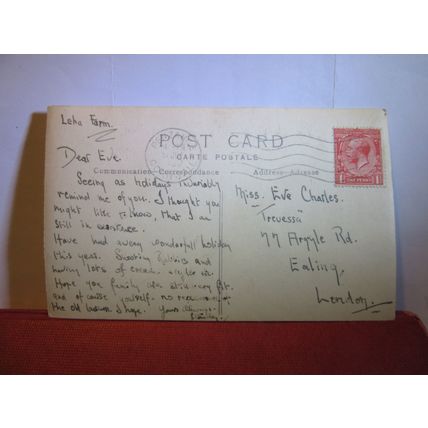 LAND'S END, Cornwall used vintage postcard 1932 postmark #