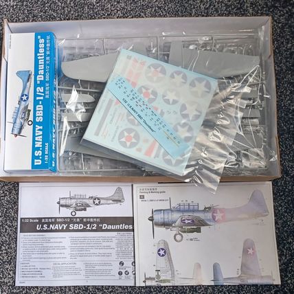 1/32 TRUMPETER U.S.NAVY SBD-1/2 DAUNTLESS.ALL SEALED,UNMADE...UK FREEPOST