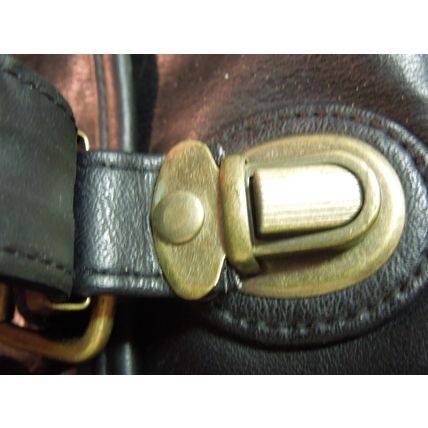 Vintage Black Leather Handbag w/Strap Central Valley Golf Club