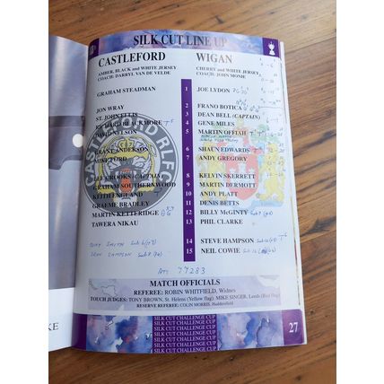 1992 Rugby League Challenge Cup Final & Ticket / newspaper – Castleford vs Wigan
