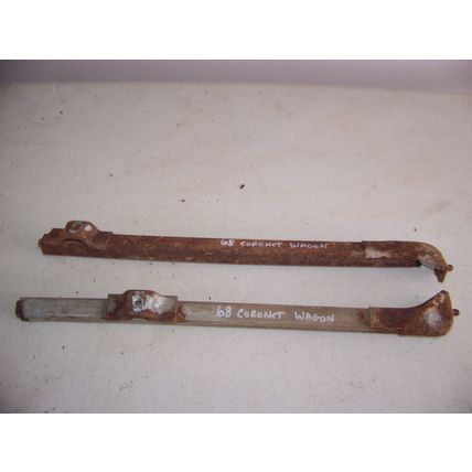 1968 DODGE CORONET TAILGATE GLASS TRACKS OEM PAIR
