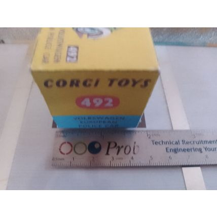 Corgi 492 VW European Police Car Reproduction /Replica Box