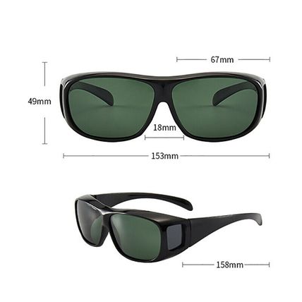 LARGE FIT OVER PRESCRIPTION GLASSES POLARIZED SUNGLASSES COVER ALL WRAP AROUND