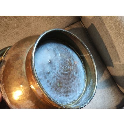 Vintage/Antique, Large, Brass & Bronze, Helmet Shaped, Coal Scuttle/Bucket