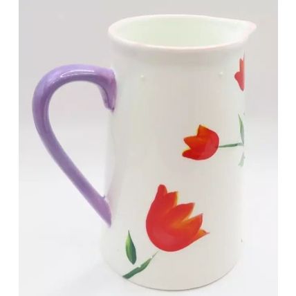 Tulip Floral Jug 14 CM Fine China Tableware Gift Home Decor Ceramic