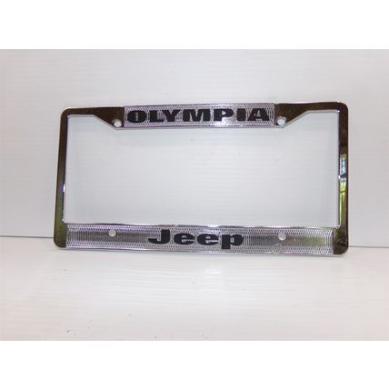 Olympia Jeep License Plate Frame Washington
