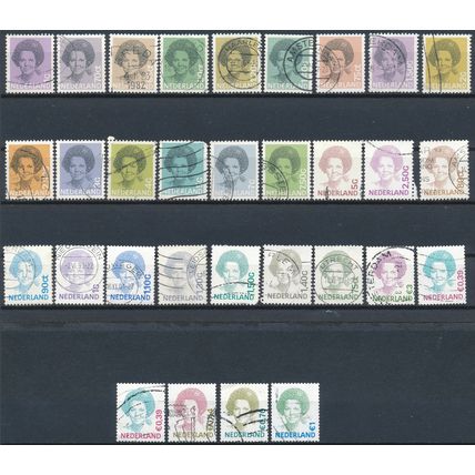 Queen Beatrix Struyken: 31 Values - Netherlands 1981/2000 - Used Hinged
