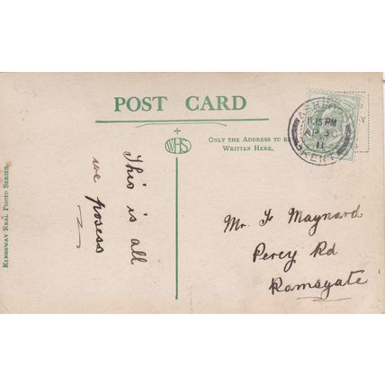 EC846 ASHFORD PARISH CHURCH. R/P POSTCARD
