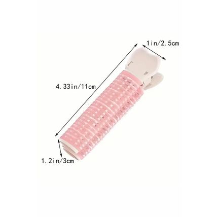 Pink Color Block Plastic Heatless Bouffant Hair Clip