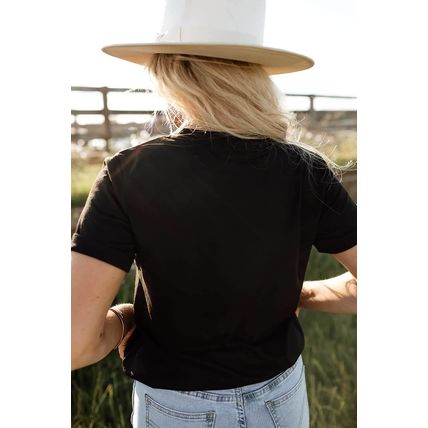 Black Western American Flag Graphic Tee