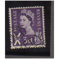 1958/67 GB SCOTLAND 3D DEEP LILAC F/U SGS1