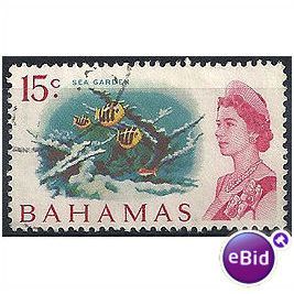 Bahamas 1967 SG304 15c Red, Yellow, Turq-Blue & Grn VFU