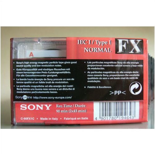 Sony fx 90 blank audio cassette tape new and sealed 10 pack