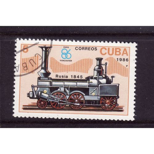 CUB 1986 SG 3175 5c 1845 FIRST RUSSIAN LOCOMOTIVE FINE USED