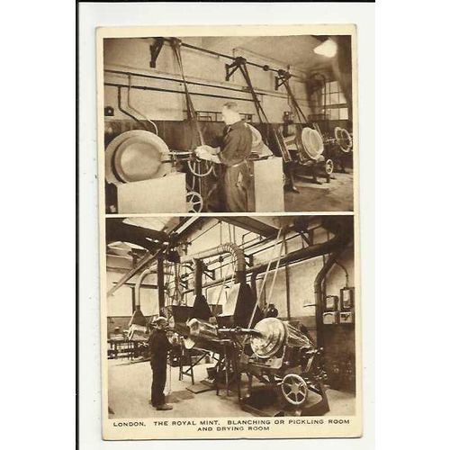 LONDON Royal Mint Blanching & Drying Rooms Postcard