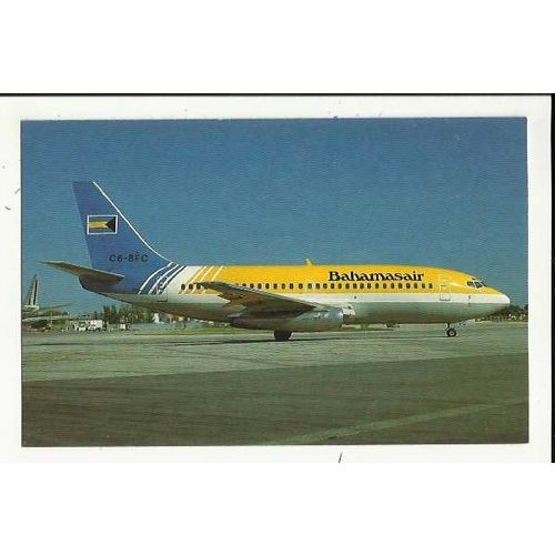 Aviation BAHAMASAIR BOEING 737-2L9 Postcard by AeroGem (0606)