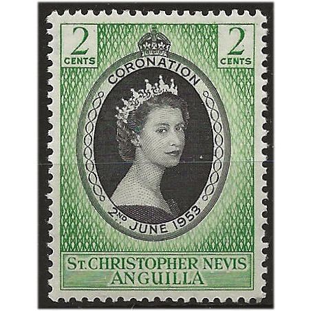 St Christopher & Nevis 1953 SG106 2c Black & Green Coronation Unmounted Mint ..