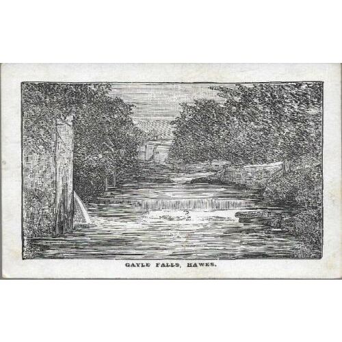 Hawes, N Yorkshire - Gayle Falls - art postcard c.1910s