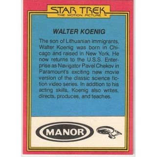 STAR TREK ' THE MOTION PICTURE ' 1979 MANOR card # 11