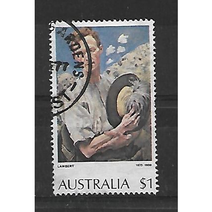 Australia.SG565 $1 "Sergeant of Light Horse" (G.Lambert).Fine Used.Sep20b