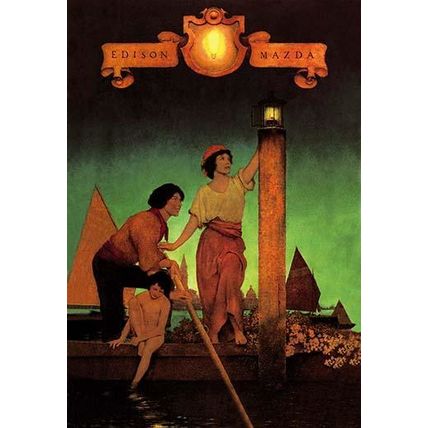 Venetian Lamplighters (Edison Mazda) 20 x 30 Poster