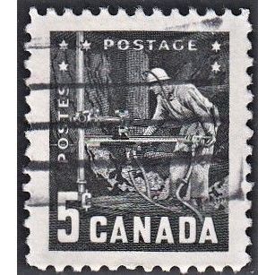 CANADA, 1957 5c Mining Industry, SG 499 (Scott #373), used