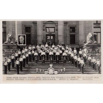 Toronto 1931 First Prize Winners Canadian Band at Chicago Real Photo Postcard