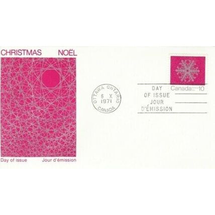 Canada 1971 Christmas Set of 4 FDC Ottawa cancel with encl Unaddressed VGC
