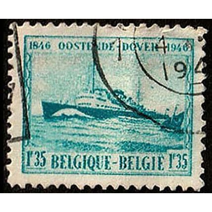 Belgium 1936 Ship 1,35Fr Used Stamp