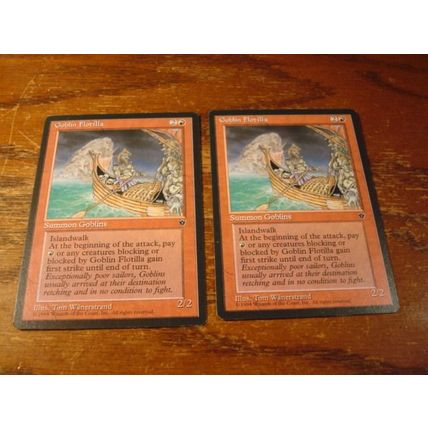Magic The Gathering, MTG, 2-Cards, 1994, GOBLIN FLOTILLA, ex/nm