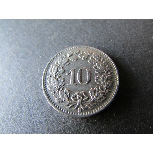1938 SWITZERLAND TEN RAPPEN B MINT MARK FREE POST. O