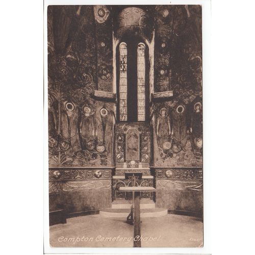 Compton Cemetery Chapel Surrey Alfred Challen Postcard