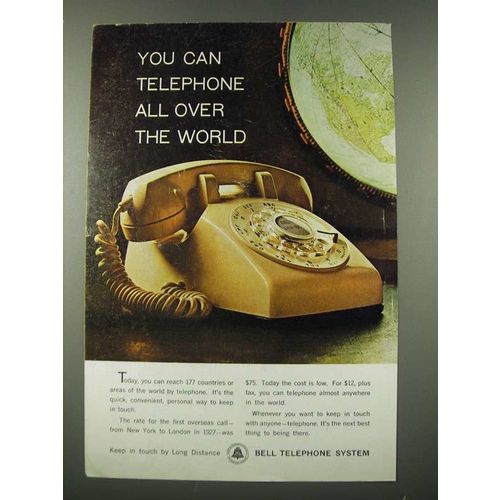 1964 Bell Telephone Ad - You Can Telephone All Over the World