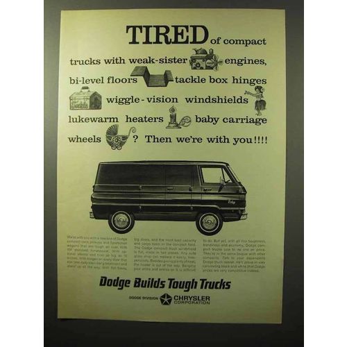 1964 Dodge Van Ad - Tired of Compact Trucks
