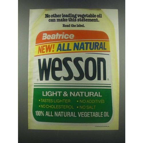 1985 Wesson Oil Ad - No Other Leading Oil