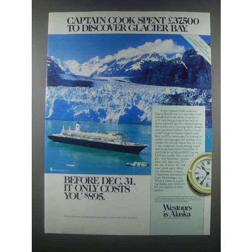 1985 Westours Alaska Tourism Ad - Captain Cook