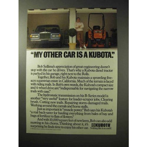 1986 Kubota B-Series Tractor Ad - My Other Car