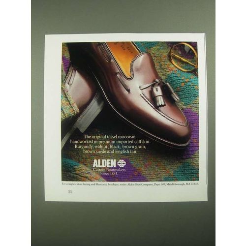 1987 Alden Moccasin Shoes Ad