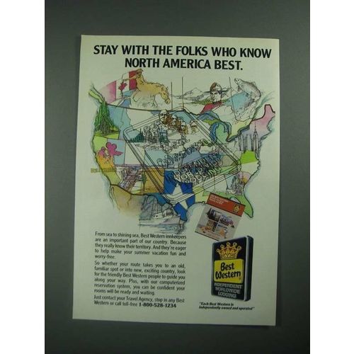 1987 Best Western Ad - Stay With the Folks Who Know North America Best
