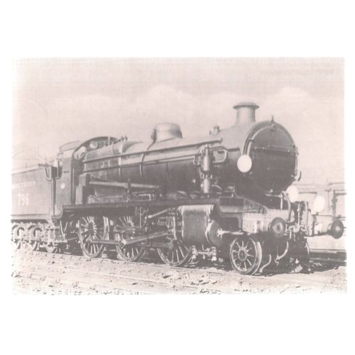 'U' CLASS Steam Engine ASHFORD KENT 1925 repro unused vintage postcard railway =