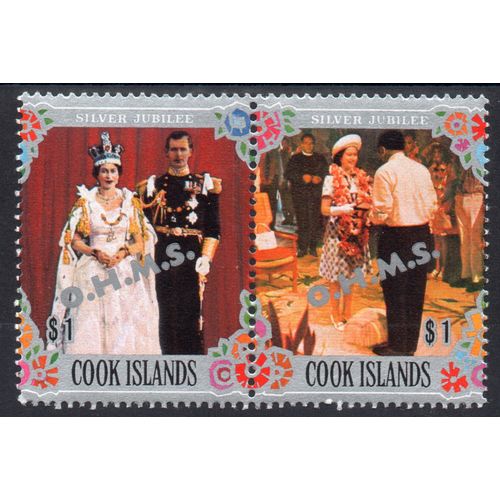 Cook islands Sg027 - 028 $1 PAIR O.H.M.S mint never hinged (G247)