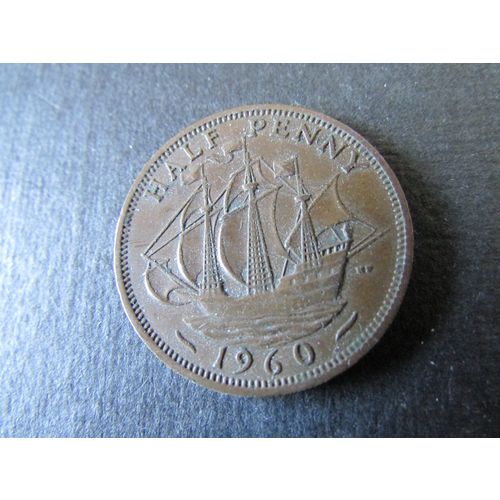 1960 QUEEN ELIZABETH II HALFPENNY FREE POST. E