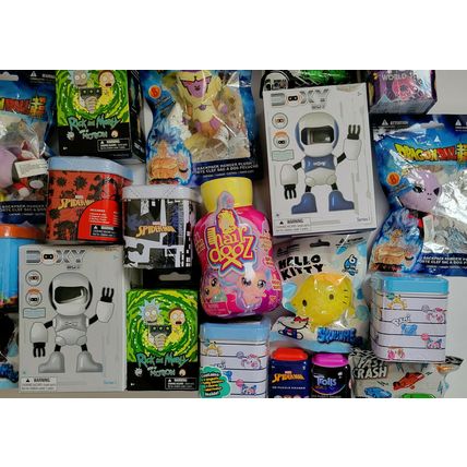 Toy Lot(12) Blind Bags,Tins, Random Rick & Morty-Marvel-Trolls- etc NEW.. Look!